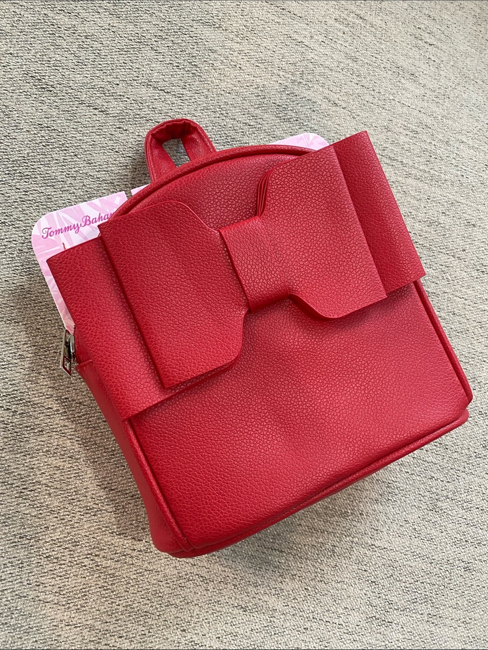 Tommy Bahama Adorable Red Bow Backpack